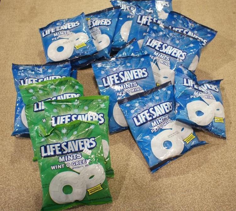 lot 36 image: Life Savers Mints 6.25 oz. bags. Ap...