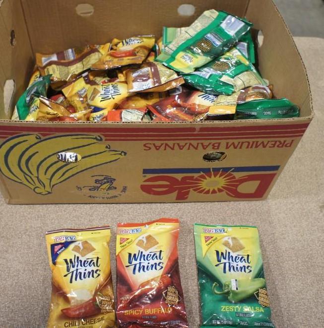 lot 45 image: Wheat Thins 2.5 oz. bags. Approx. 5...