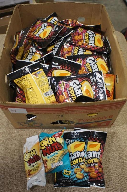 lot 57 image: Giants Corn Nuts 1.7 oz 3 oz 4 oz...