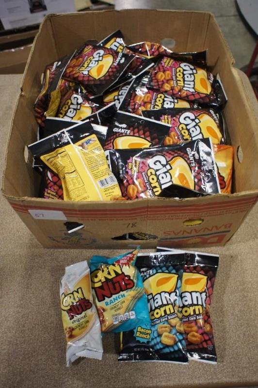 lot 58 image: Giants Corn Nuts 1.7 oz 3 oz 4 oz...