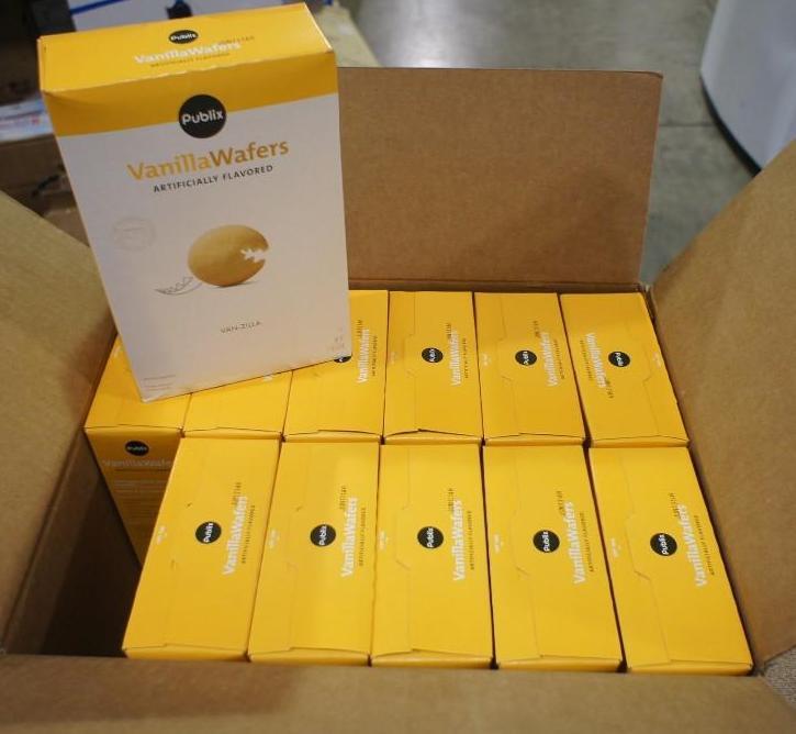 lot 62 image: Publix brand Vanilla wafers 12 oz b...
