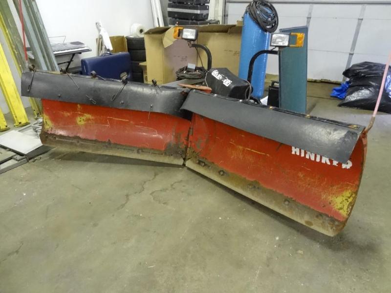 lot 2 image: Hiniker V plow. Comes with frame mo...