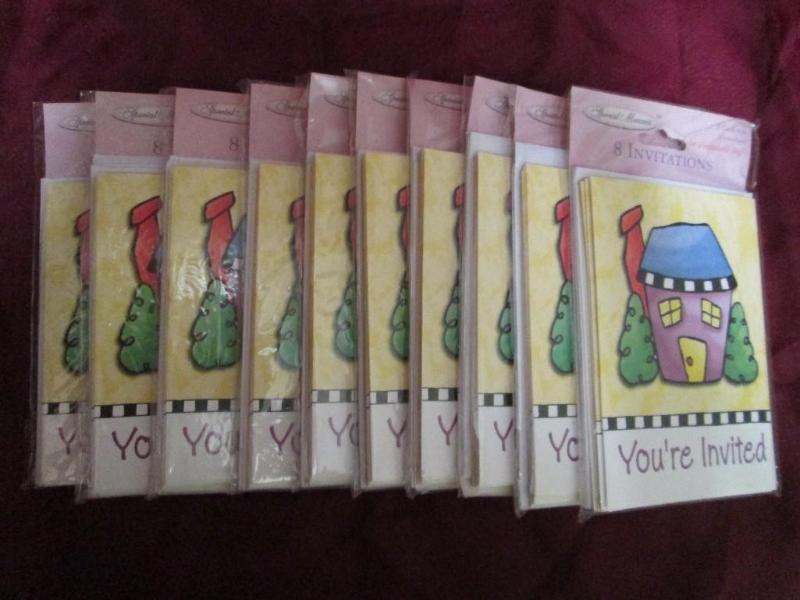 Lot of 10 packages of generic invit...