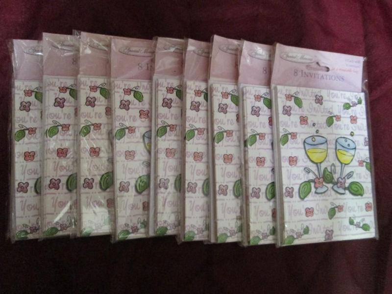 Lot of 10 packages of generic invit...