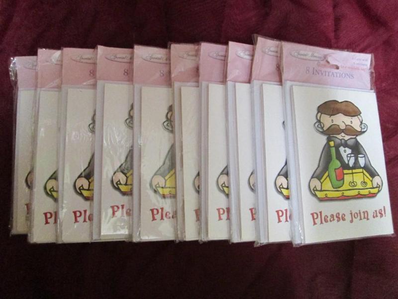 Lot of 10 packages of generic invit...