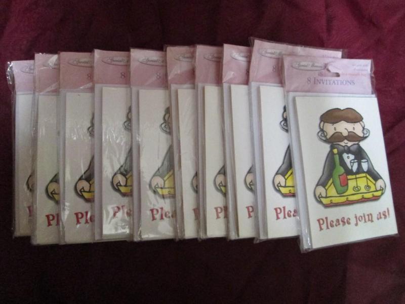 Lot of 10 packages of generic invit...