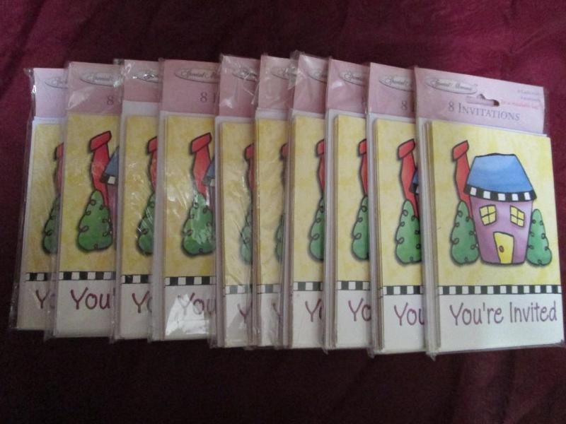 Lot of 10 packages of generic invit...
