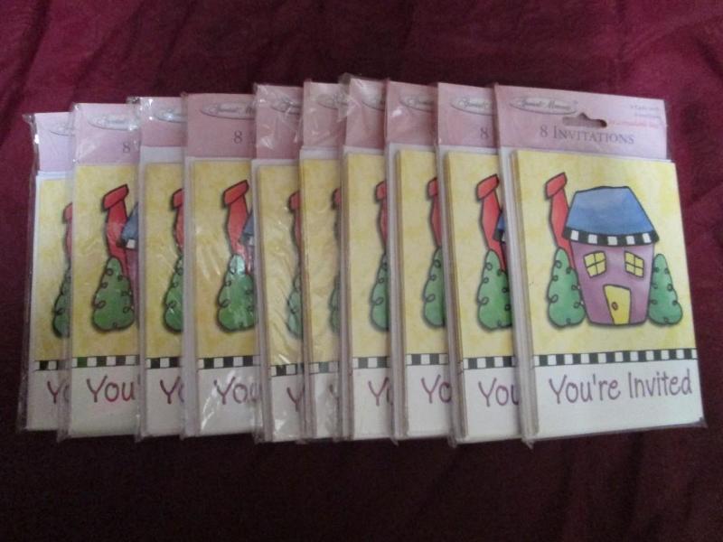 Lot of 10 packages of generic invit...