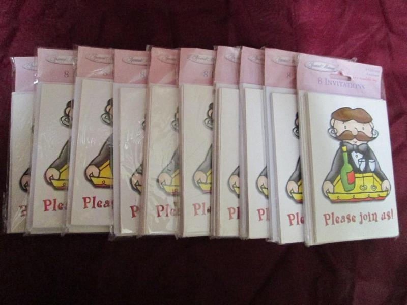 Lot of 10 packages of generic invit...