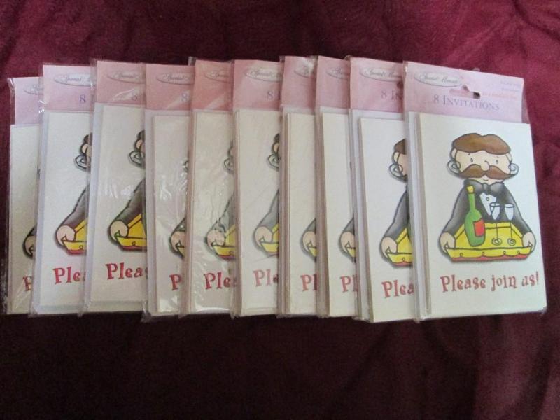 Lot of 10 packages of generic invit...