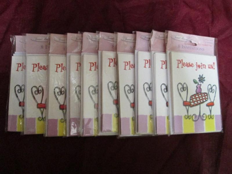 Lot of 10 packages of generic invit...