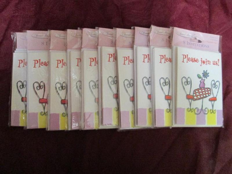 Lot of 10 packages of generic invit...