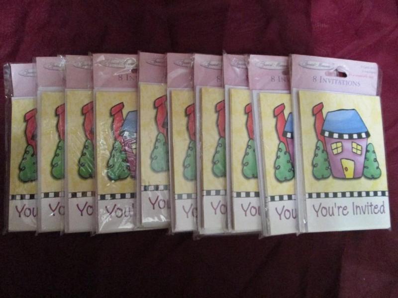 Lot of 10 packages of generic invit...