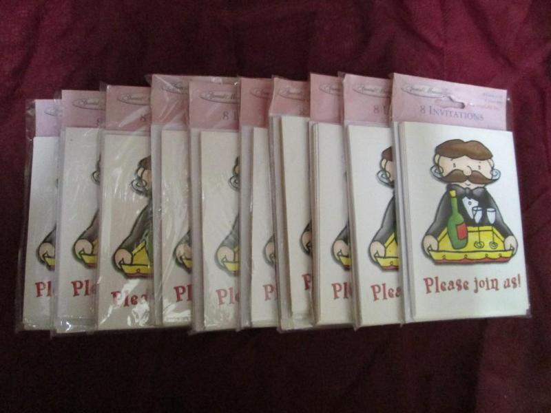Lot of 10 packages of generic invit...