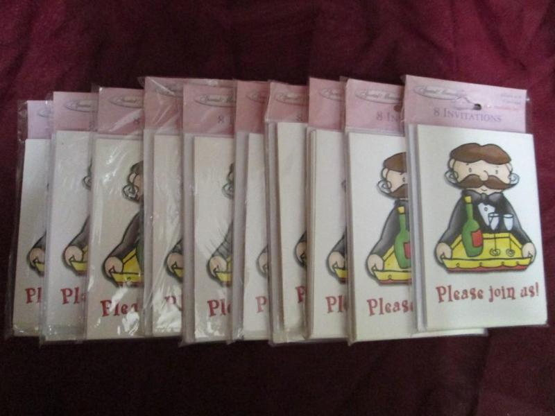 Lot of 10 packages of generic invit...