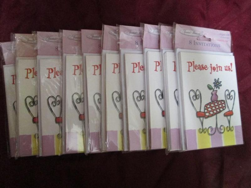 Lot of 10 packages of generic invit...