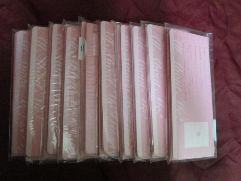 Lot of 10 baby girl announcements w...