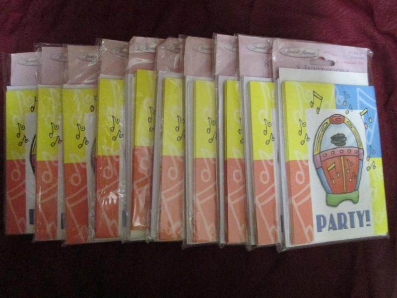 Lot of 10 packages of generic invit...