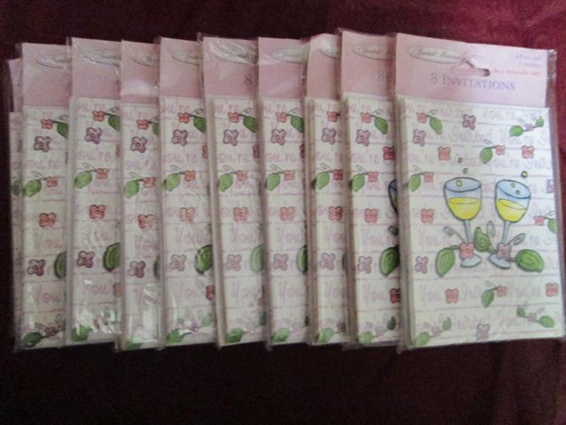 Lot of 10 packages of generic invit...