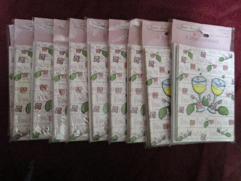 Lot of 10 packages of generic invit...
