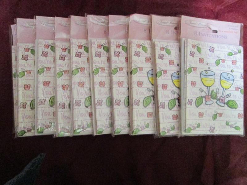 Lot of 10 packages of generic invit...