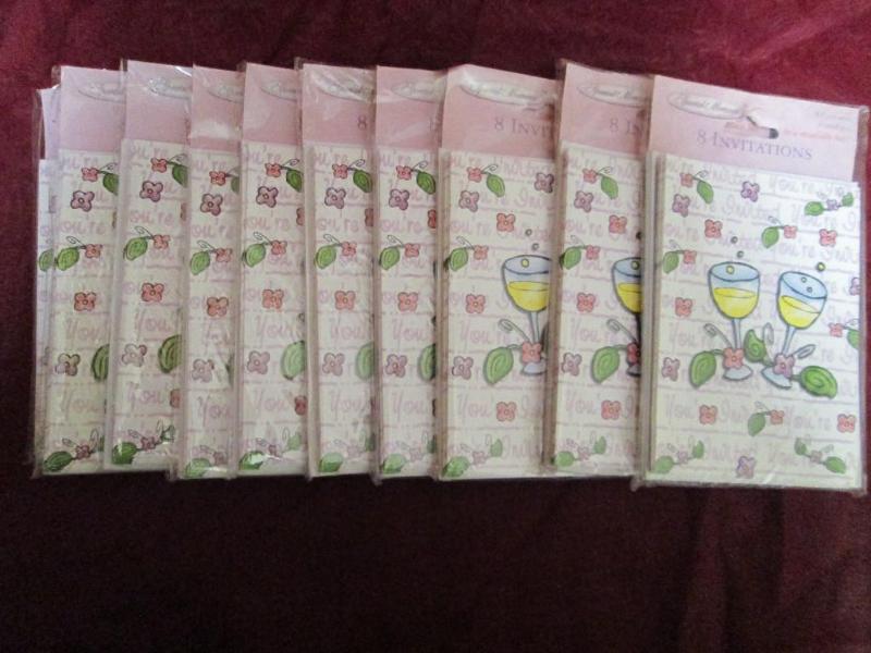 Lot of 10 packages of generic invit...