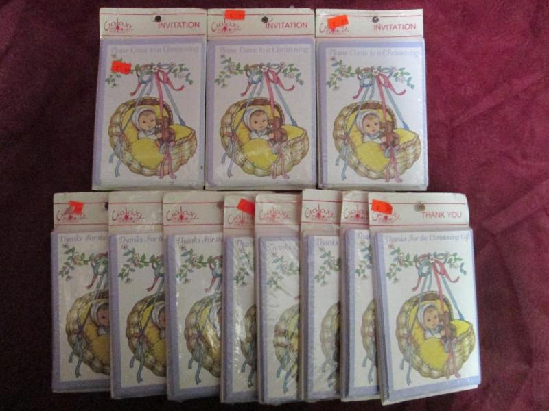 Lot of 11 packages of Christening c...