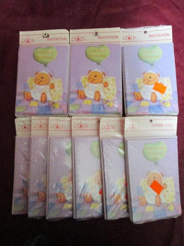 Lot of 11 packages of Christening c...