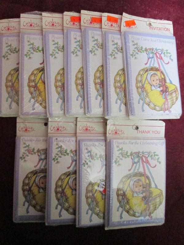 Lot of 11 packages of Christening c...