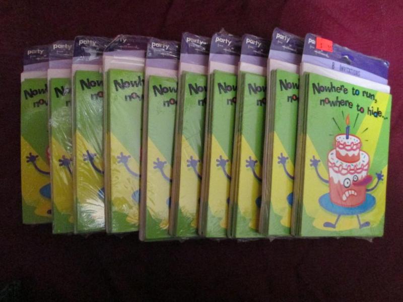 Lot of 10 birthday party invitation...