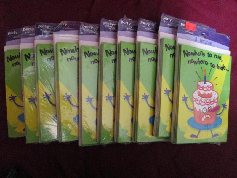 Lot of 10 birthday party invitation...