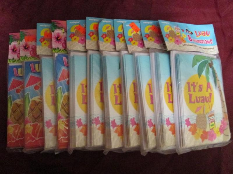Lot of 10 Luau themed party invitat...