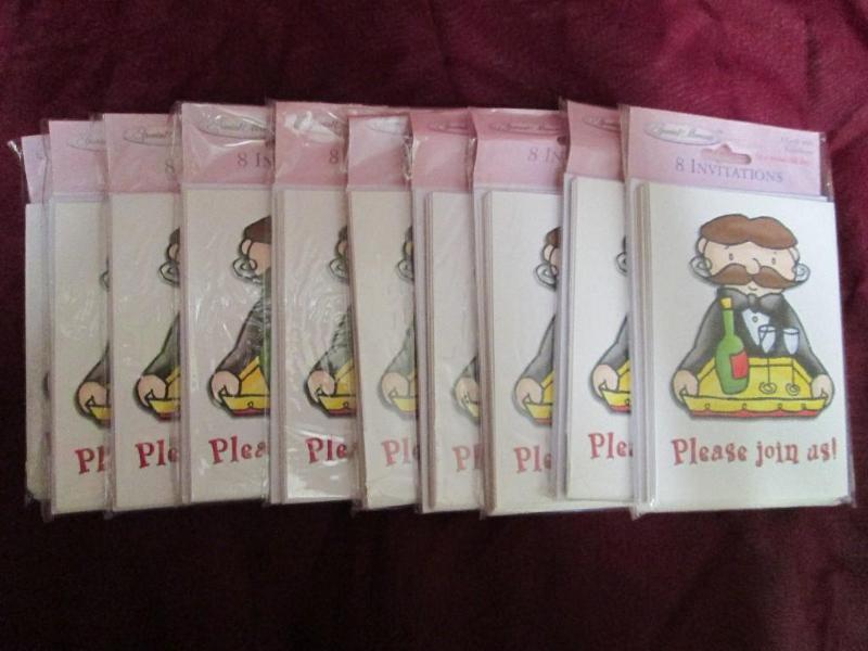 Lot of 10 packages of generic invit...