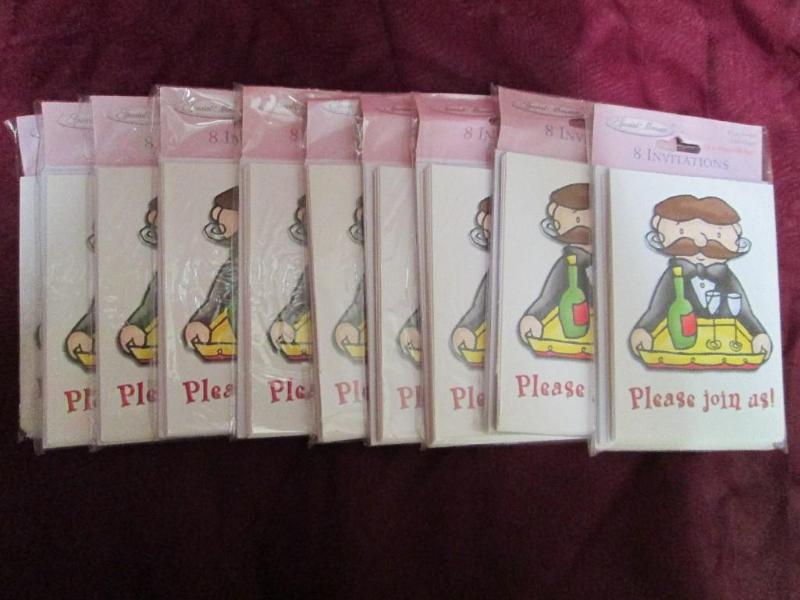 Lot of 10 packages of generic invit...
