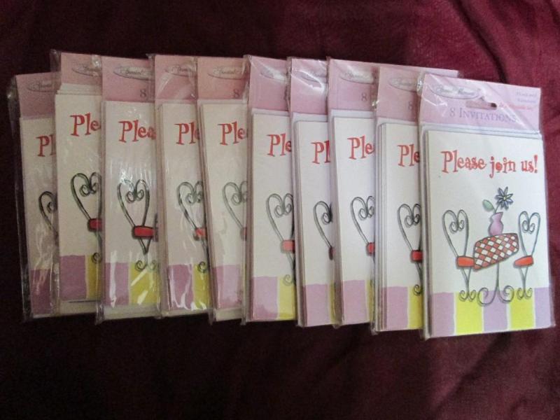Lot of 10 packages of generic invit...