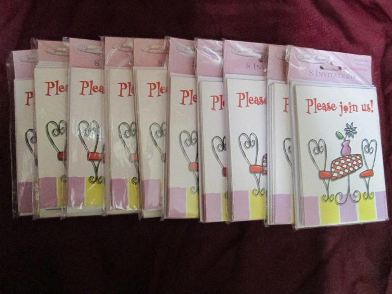 Lot of 10 packages of generic invit...