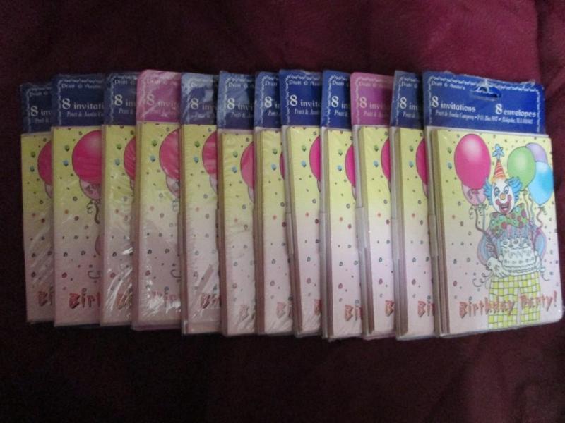 Lot of 12 packages of birthday part...