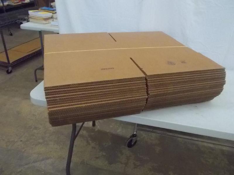 3 bundles of U-Line cardboard boxes...
