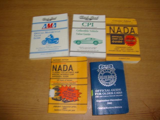 Lot of 5 Car Value Books, Kelley Bl...