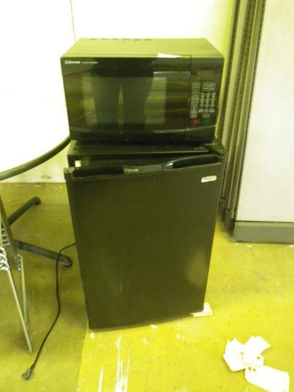 small fridge and microwave...