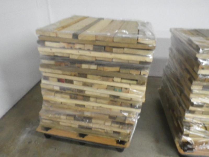 pallet of pallet racking wood shelf...