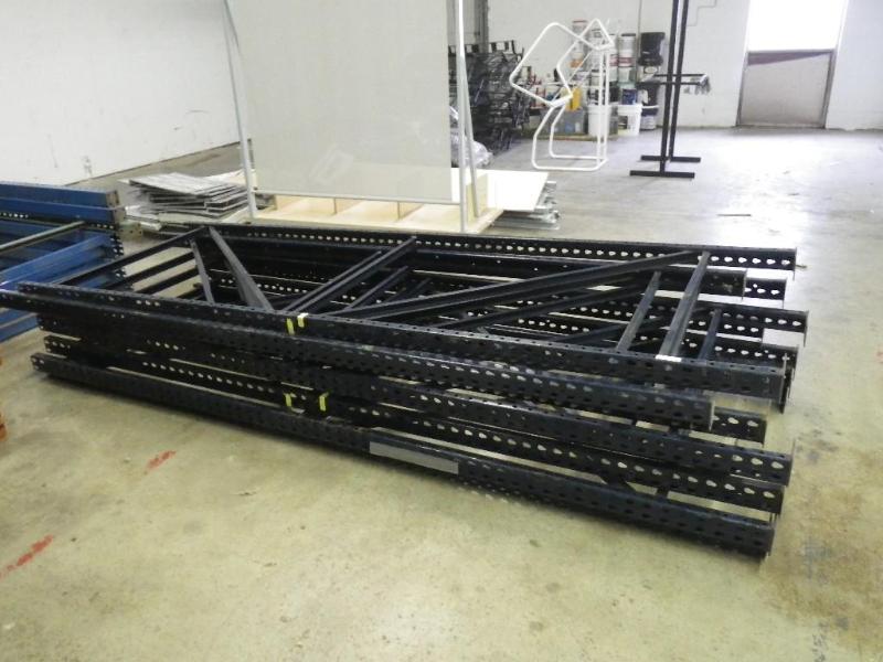 8 pallet racking uprights, 10 tall...