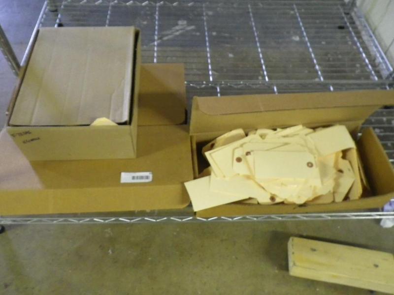 4 boxes of tags...