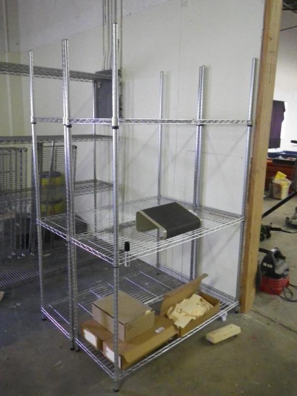 2 shelf units...