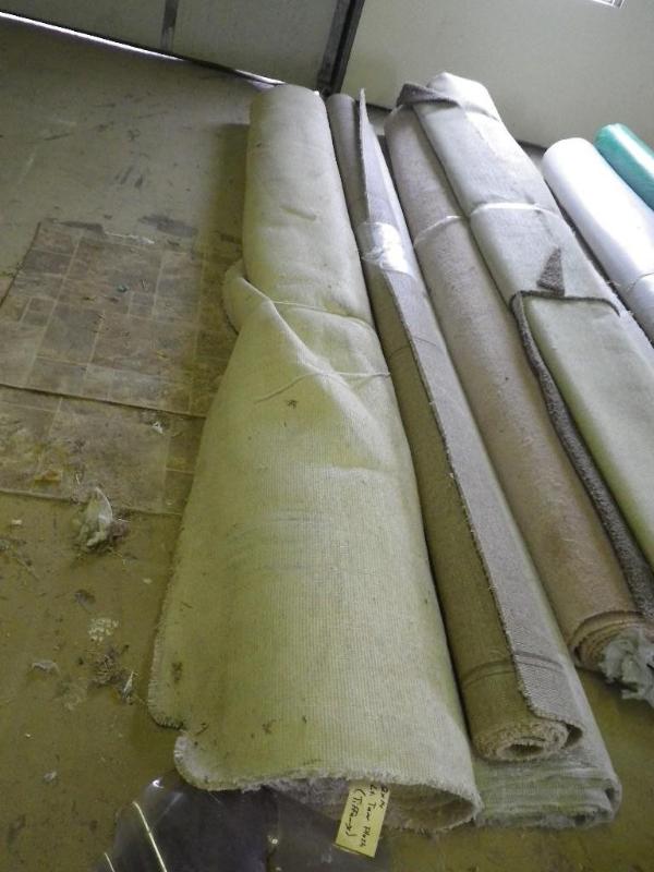 3 rolls of carpet remnants...