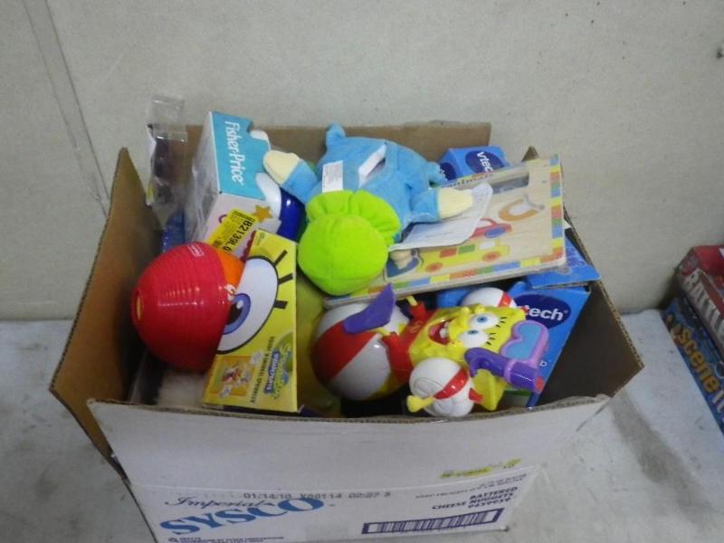 box of toys...