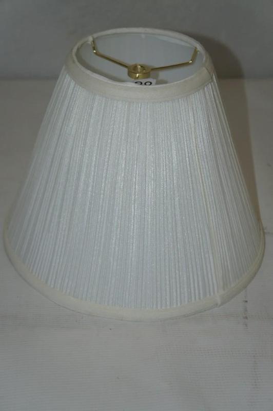 lot 47 image: 11 Ivory Pleated Lampshade
