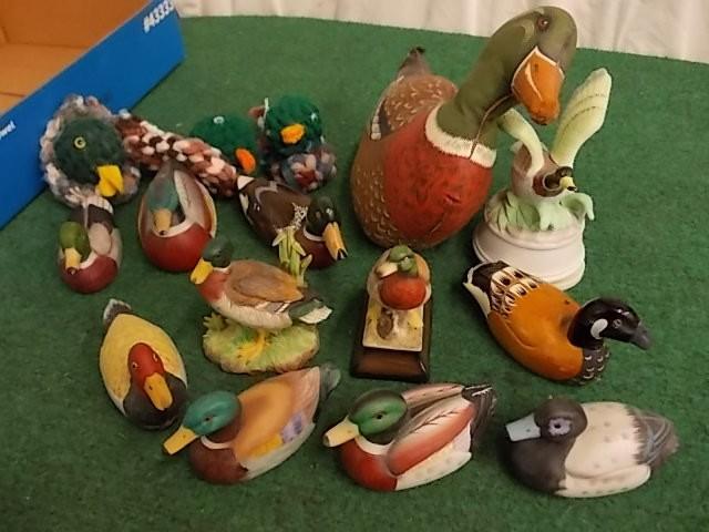 lot 16 image: Collection Of Ducks (Wood, Porcelai...