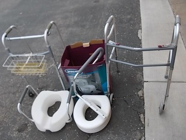 lot 38 image: 2-Walkers, 2-Toilet Seat Extenders,...