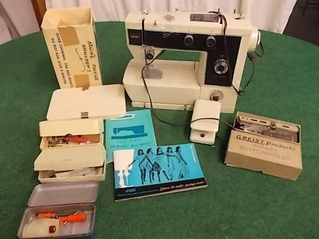 lot 4 image: Montgomery Wards Sewing Machine Wit...